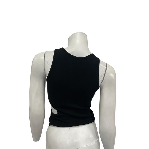 Sandy Liang 'Slight' Black Rayon Tank Top Size S - Picture 3 of 5